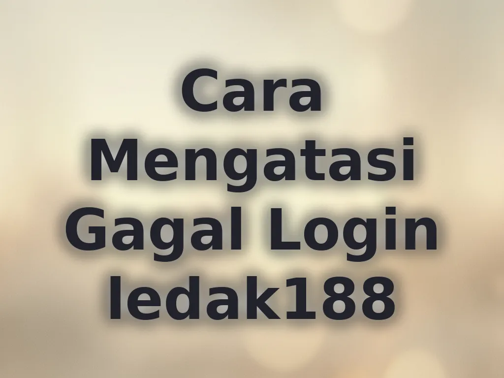 Cara Mengatasi Gagal Login ledak188